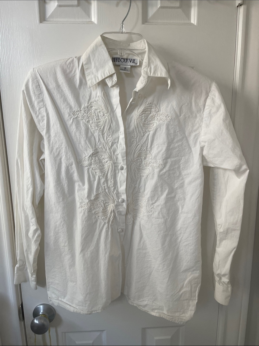 Harbour Vue White Embroidered Women’s Shirt